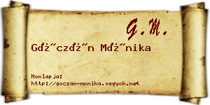 Góczán Mónika névjegykártya