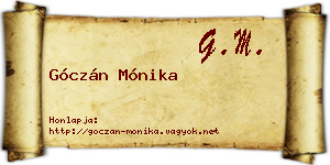 Góczán Mónika névjegykártya